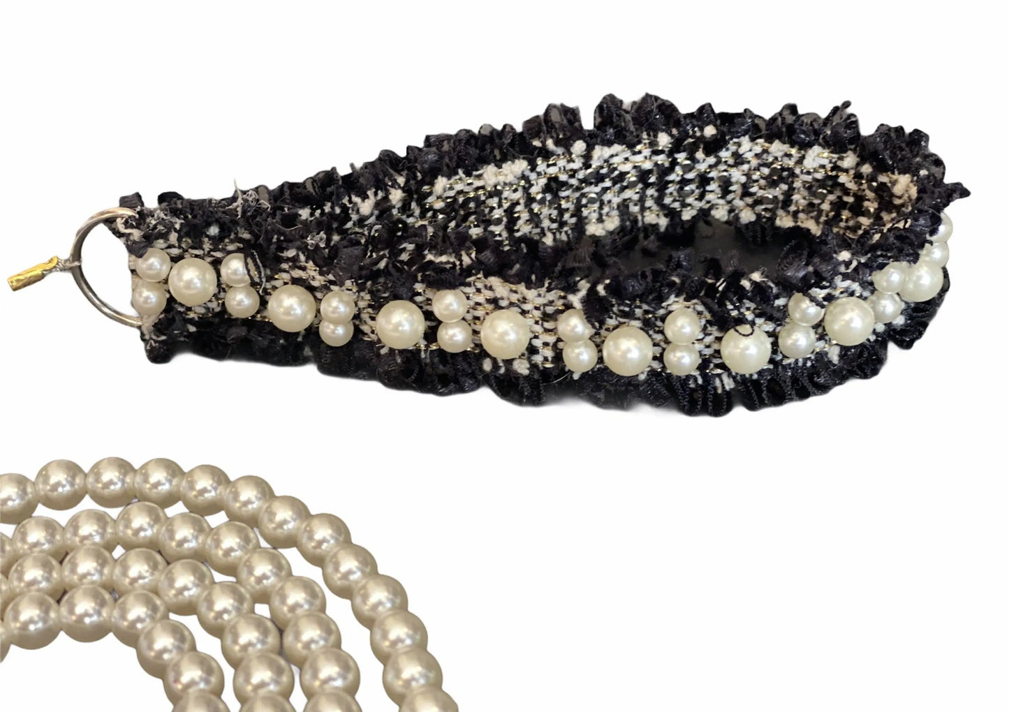 Pearl and Tweed Leash – Elegant Dog Leash with Classic Style