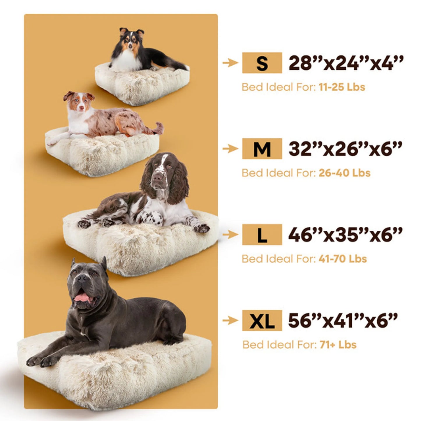 Rectangle Pet Bed – Frosted Willow, Small | Cozy Dog & Cat Bed